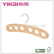 2015Beautiful scarf wooden hanger with 6holes